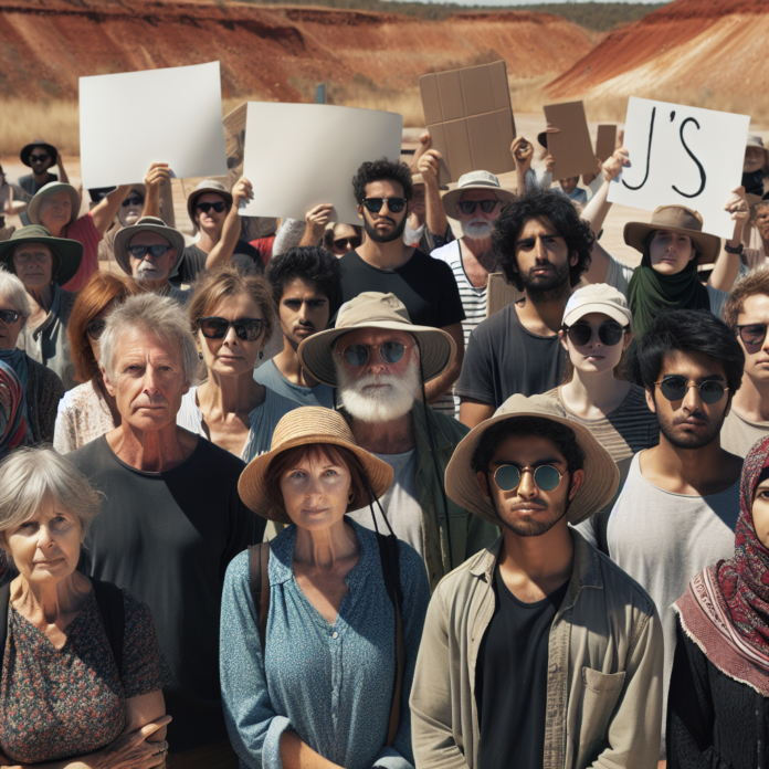 Protesta contro l'apertura di una nuova miniera di carbone in Australia