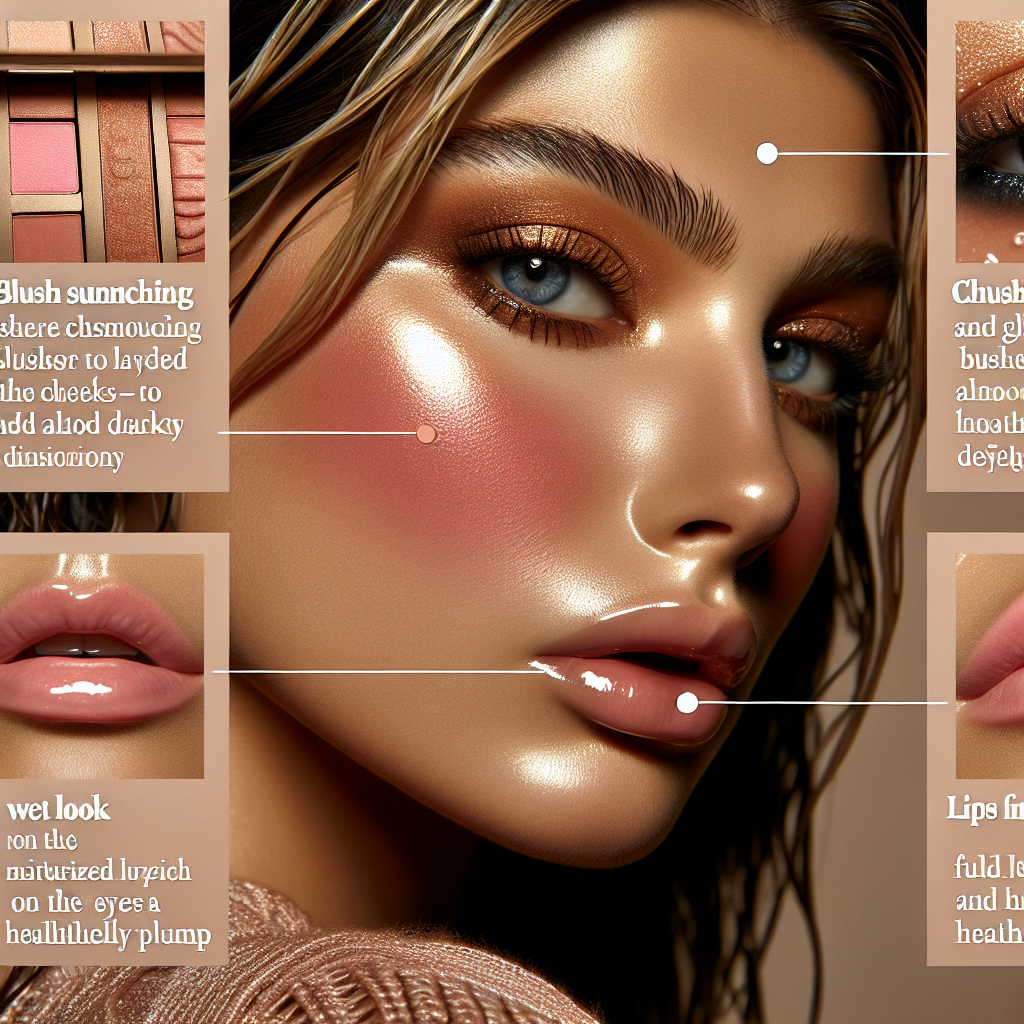 Make up: il glow factor domina le tendenze con blush sandwich, wet look e labbra idratate