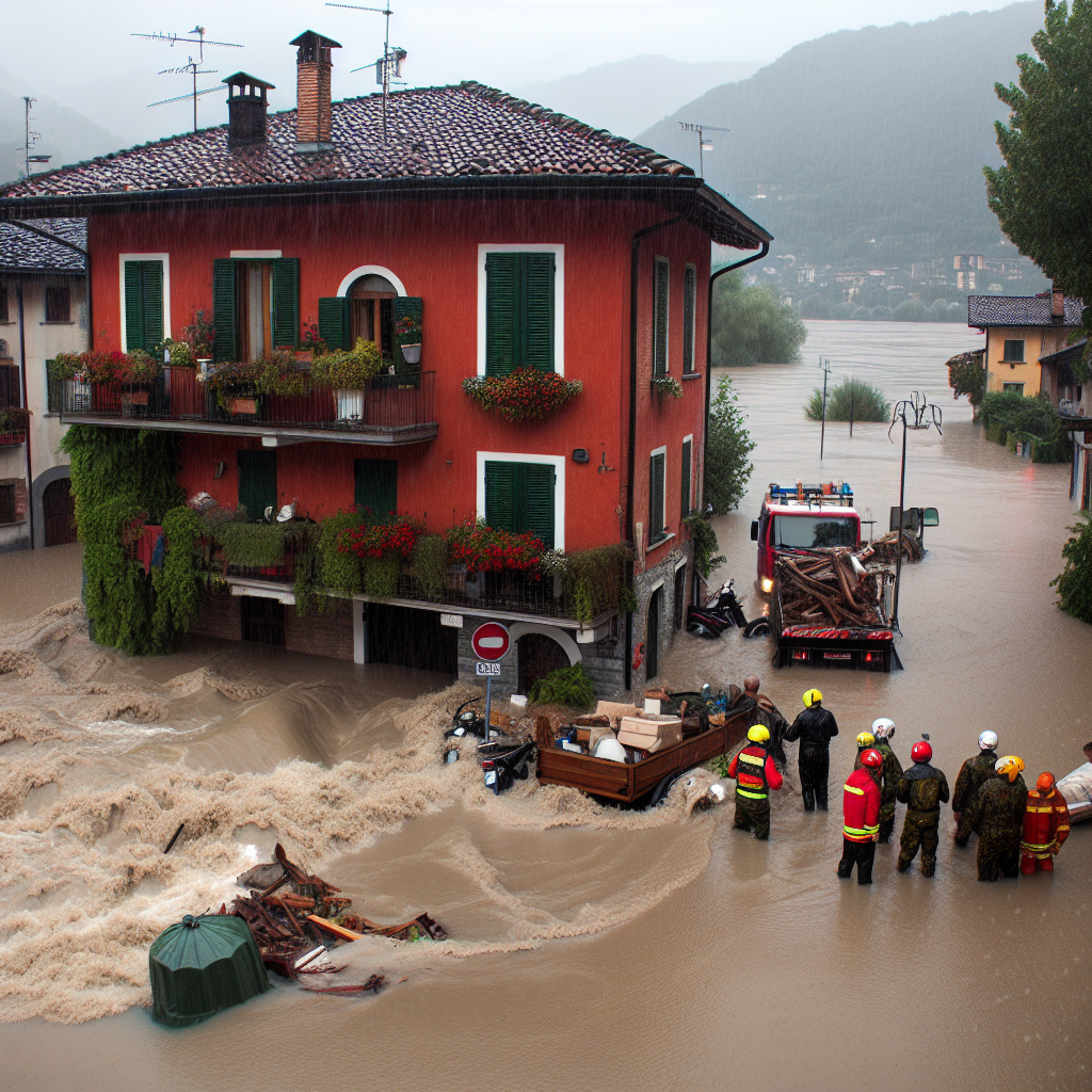 Prosegue l'ondata di maltempo: Forte alluvione nel Bresciano