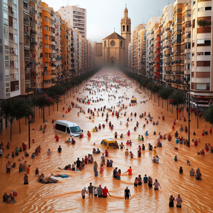 Alluvione disastrosa a Valencia: la quantità di acqua di intero anno è piovuta in 8 ore!