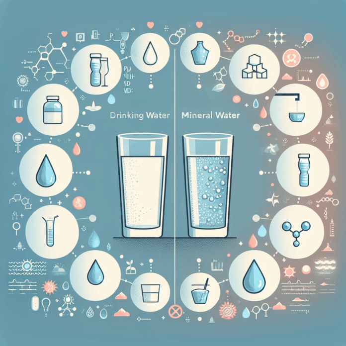 Cosa differenzia l'acqua potabile dall'acqua minerale
